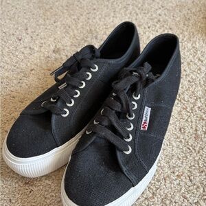 Superga Black Canvas Sneakers